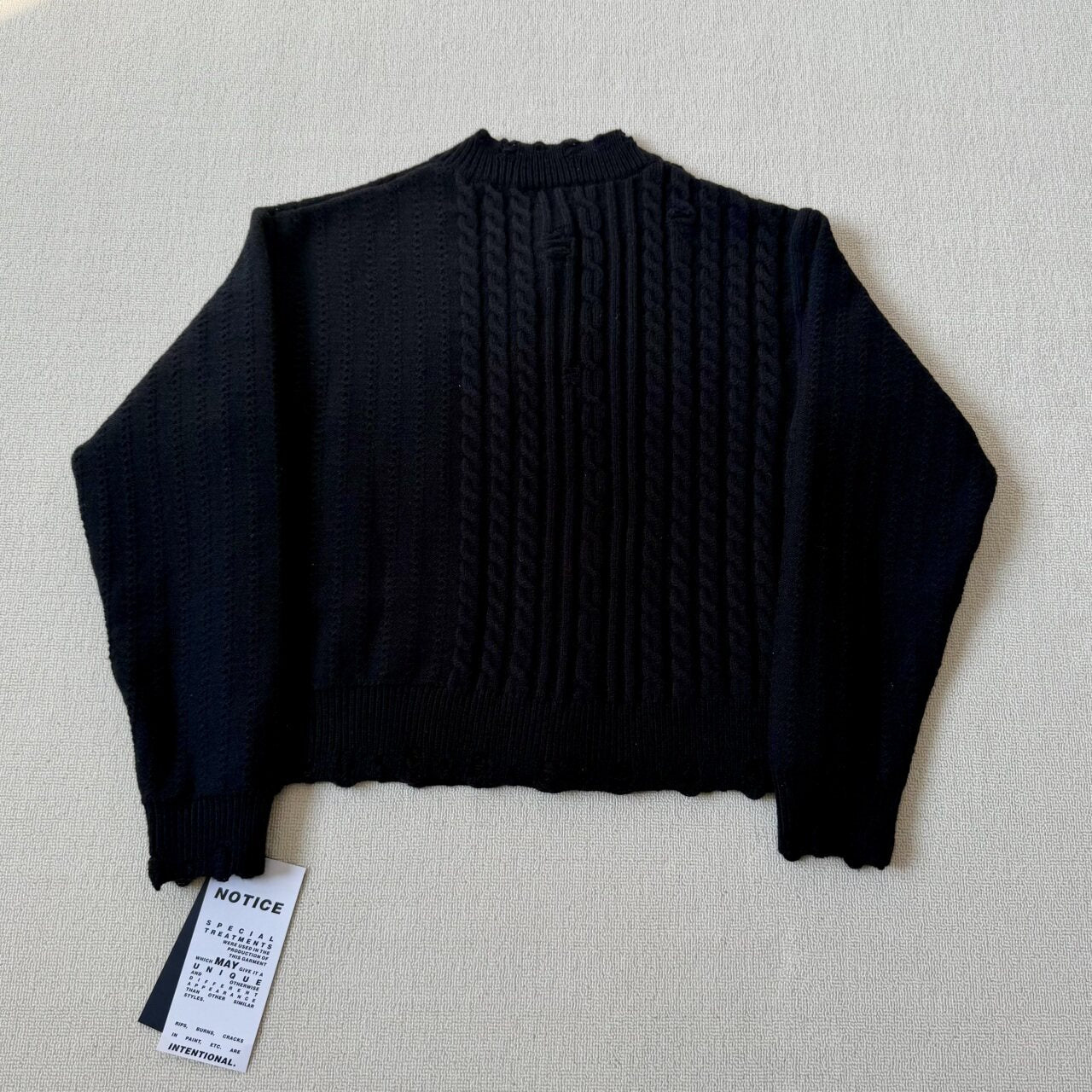 ERD Vintage Oversized Cable Knit Zip Up Cardigan