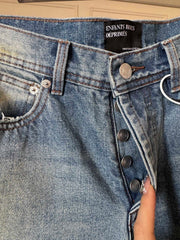 ERD Vintage Mud Wash Distressed Straight Jeans