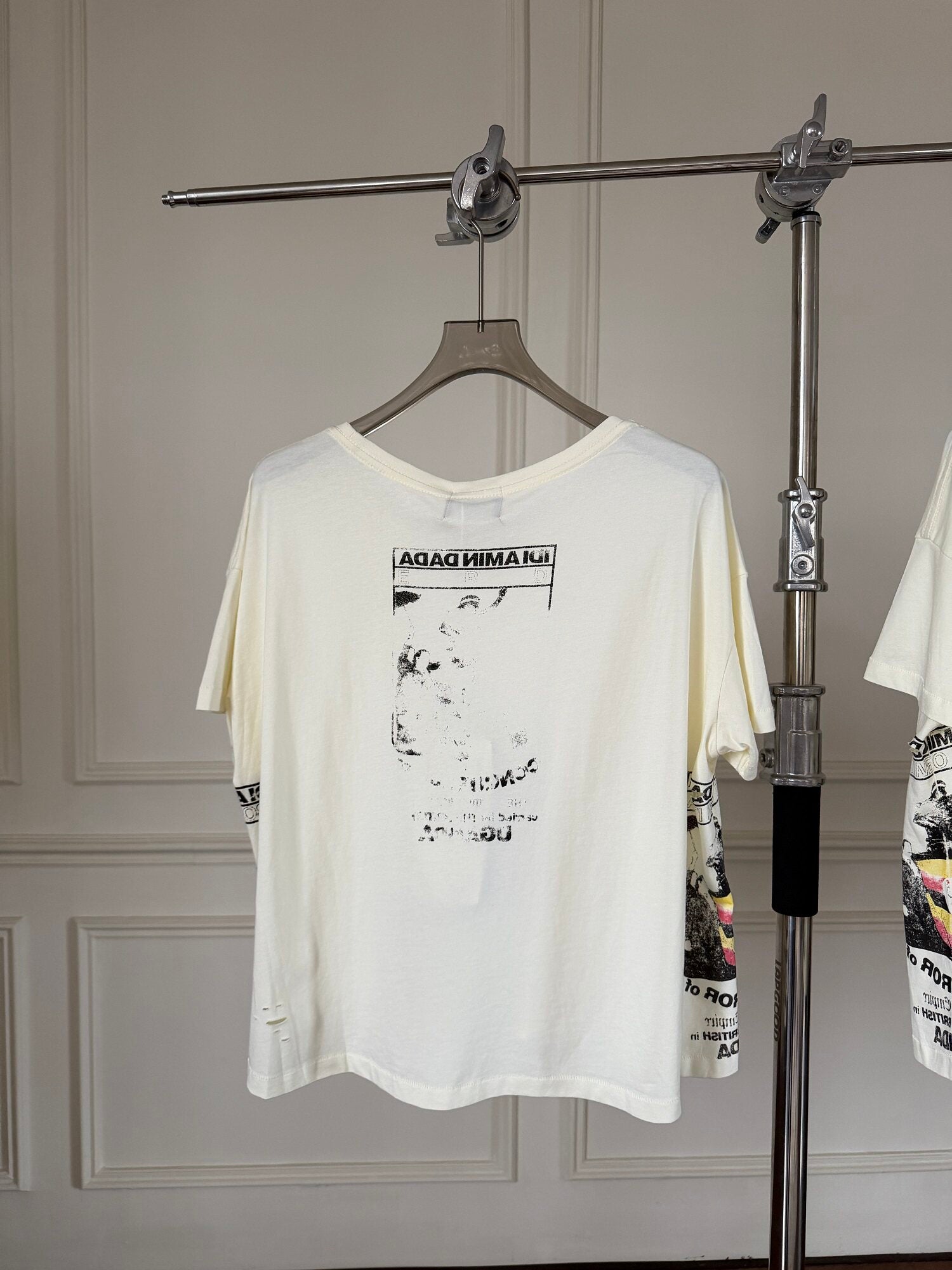 ERD Inspired Distressed Graphic Boxy Crop Cotton Tee