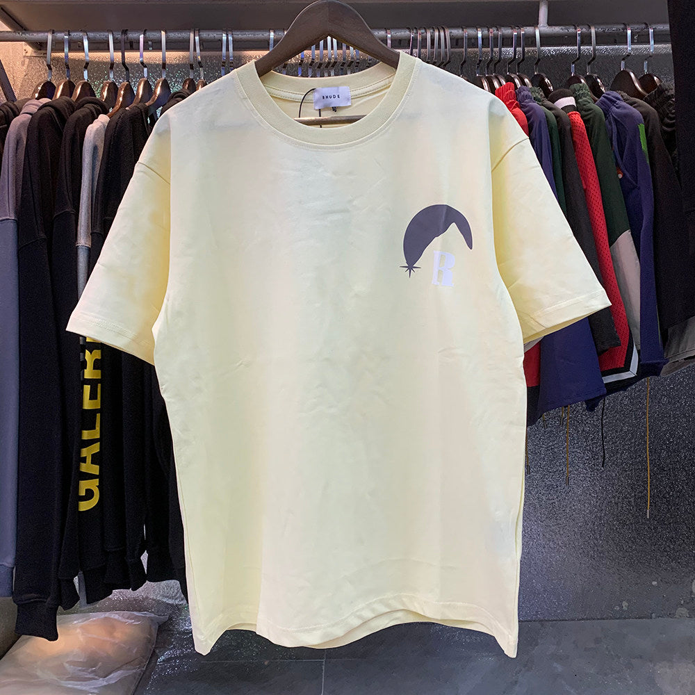 Rhude Race Patch Commemorative Pure Cotton T-shirt