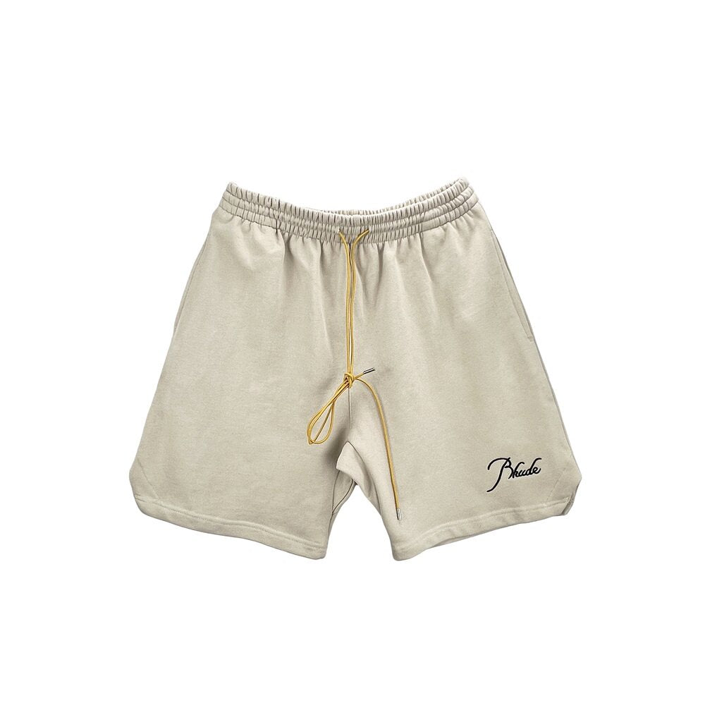 Rhude Embroidered Letter Logo Summer Cotton Shorts