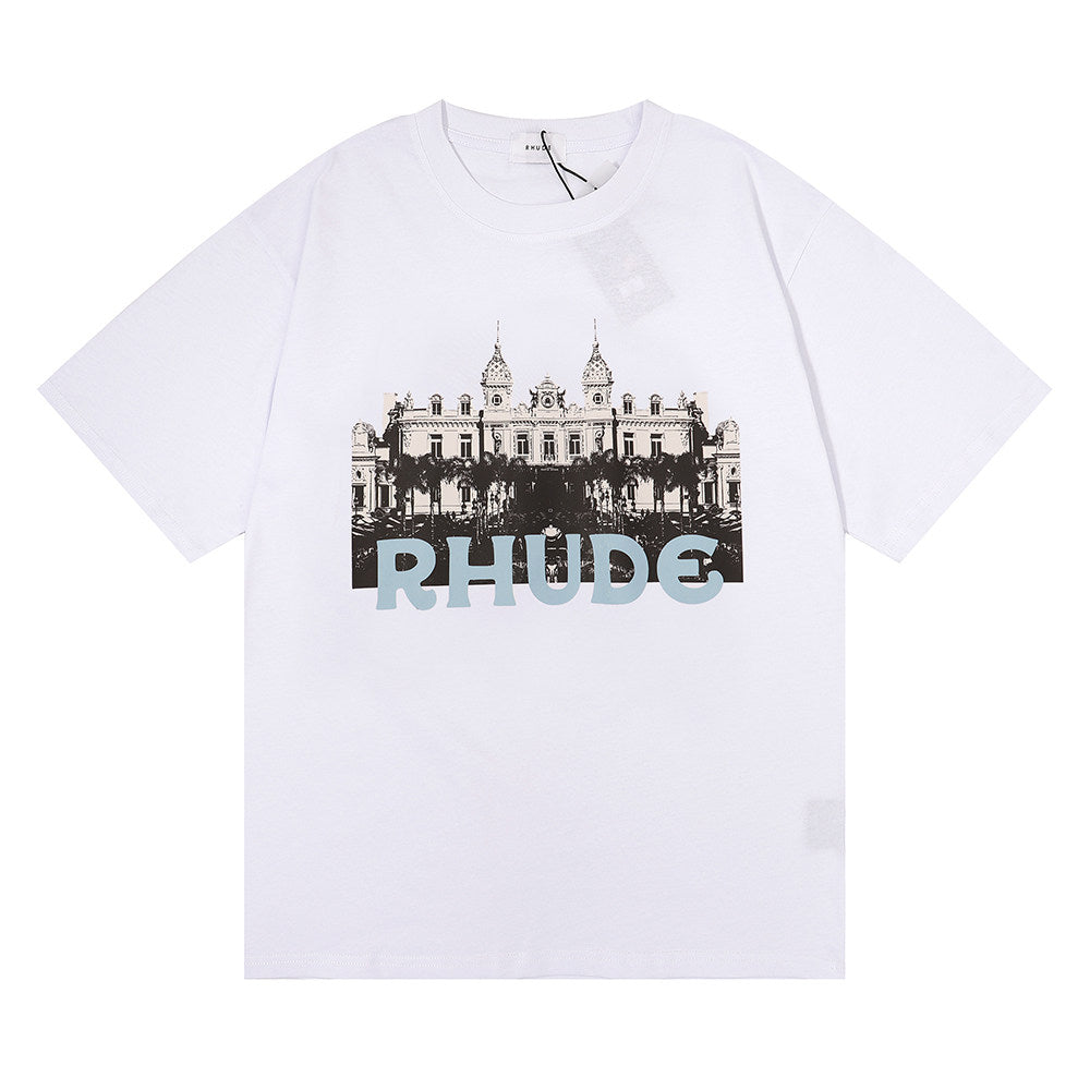Rhude Casino High-Definition Castle Print T-Shirt