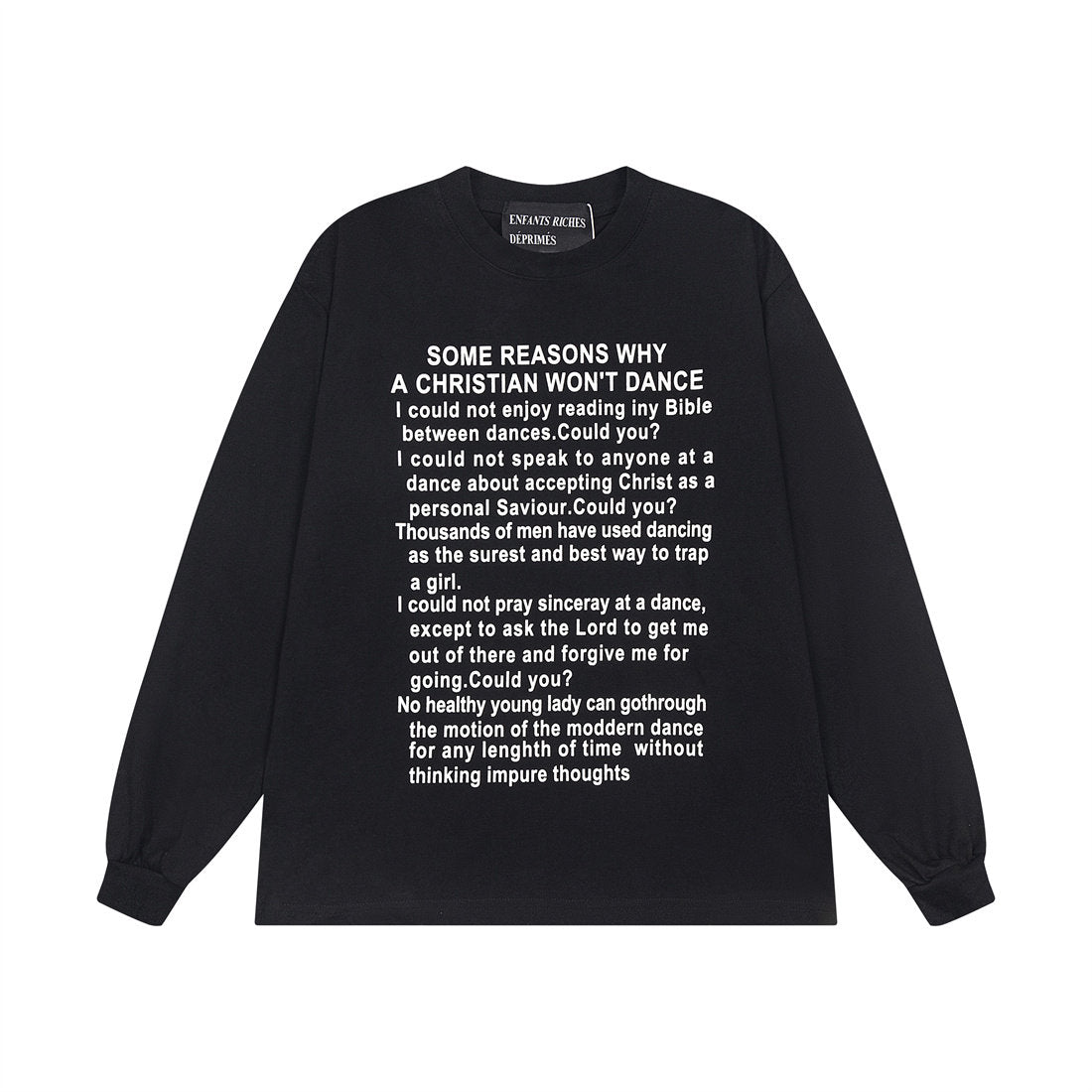 ERD Inspired Classic Slogan Number Cotton Longsleeve Tee