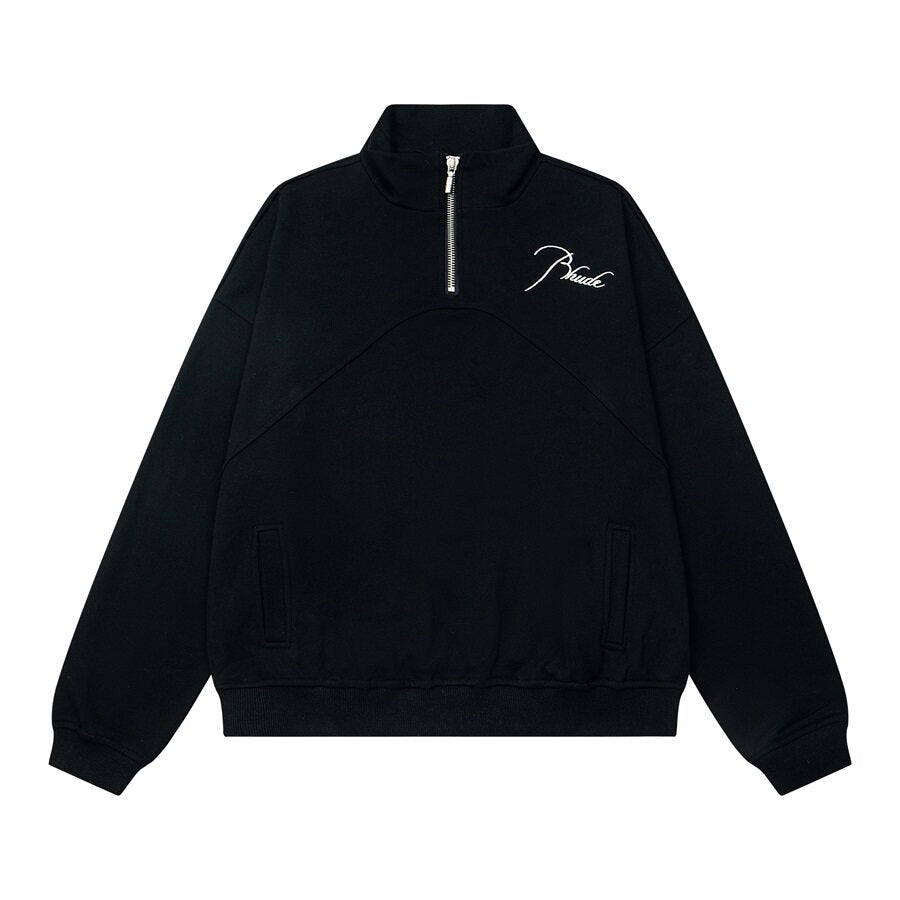 Rhude Half-zip oversized casual hoodie