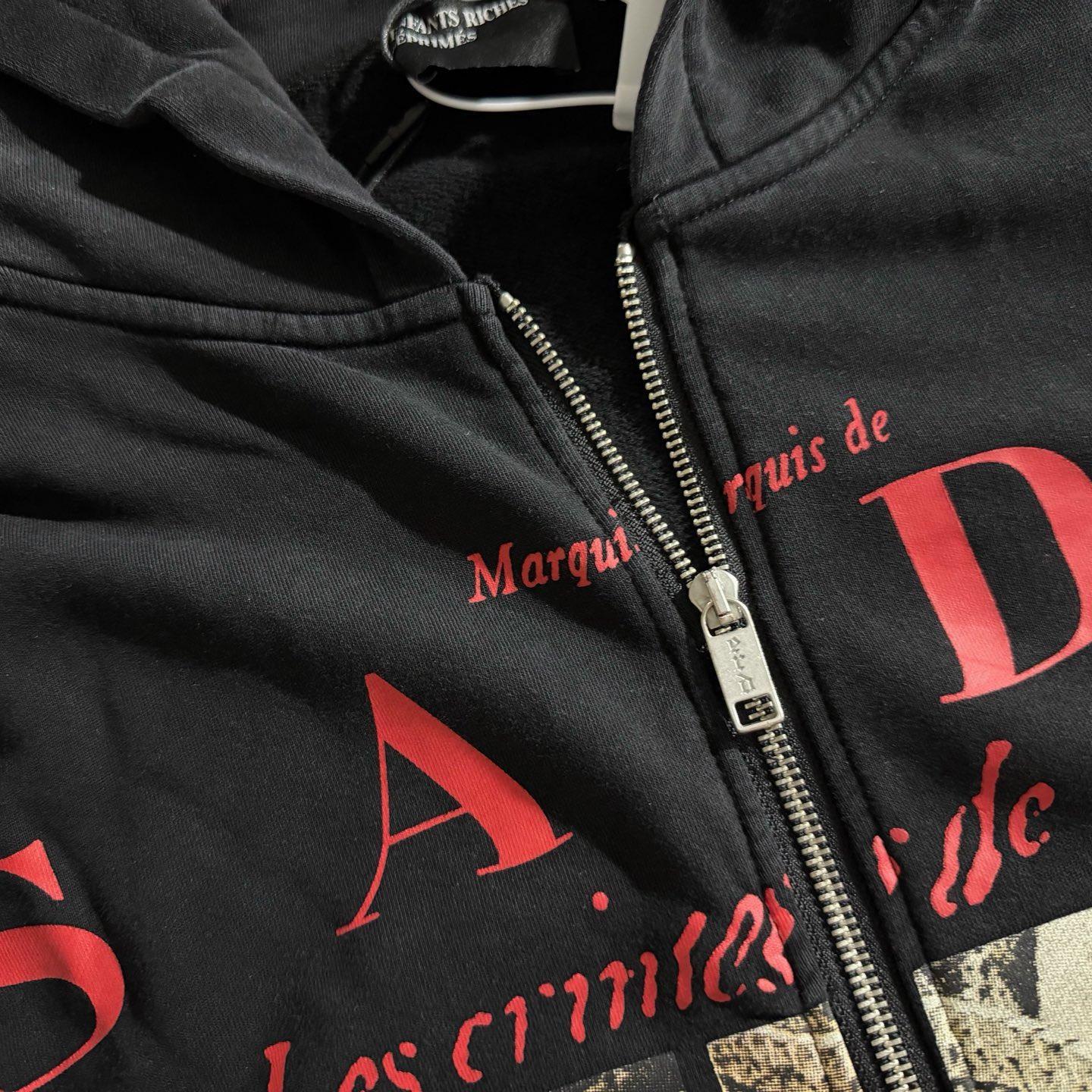 ERD Inspired Heavyweight 480g Washed Black Zip Hoodie