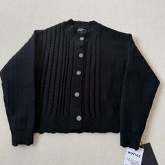 ERD Vintage Oversized Cable Knit Zip Up Cardigan