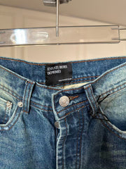 ERD Inspired Distressed Ripped Straight Leg Denim Jeans