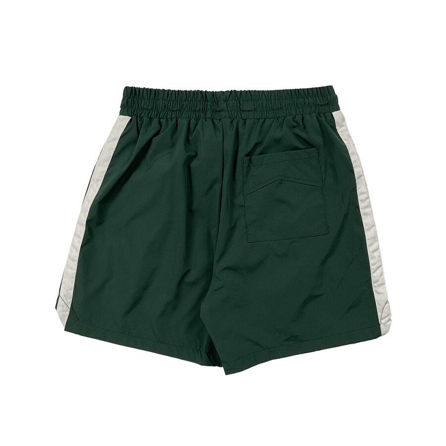 Rhude Contrasting color patchwork drawstring short pants