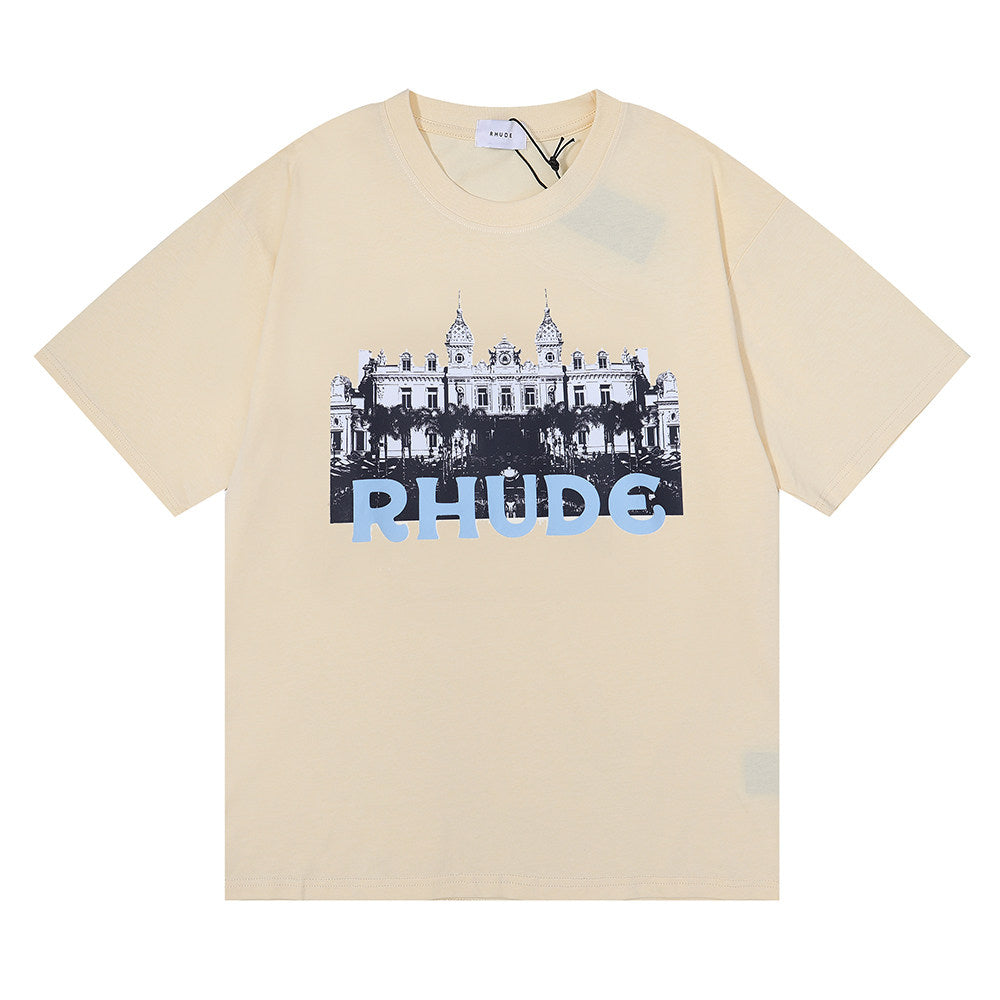 Rhude Casino High-Definition Castle Print T-Shirt
