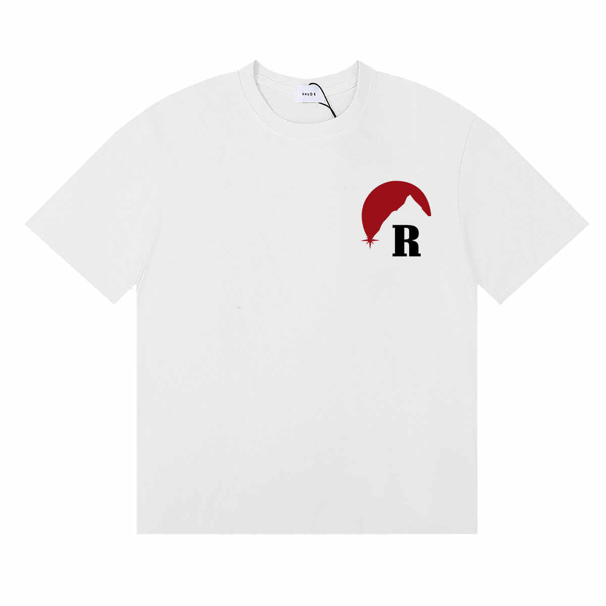 Rhude Marlboro Classic Red Sunset Print Cotton T-Shirt