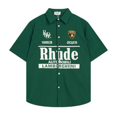 Rhude Collared shirt with floral print, blouse, T-shirt