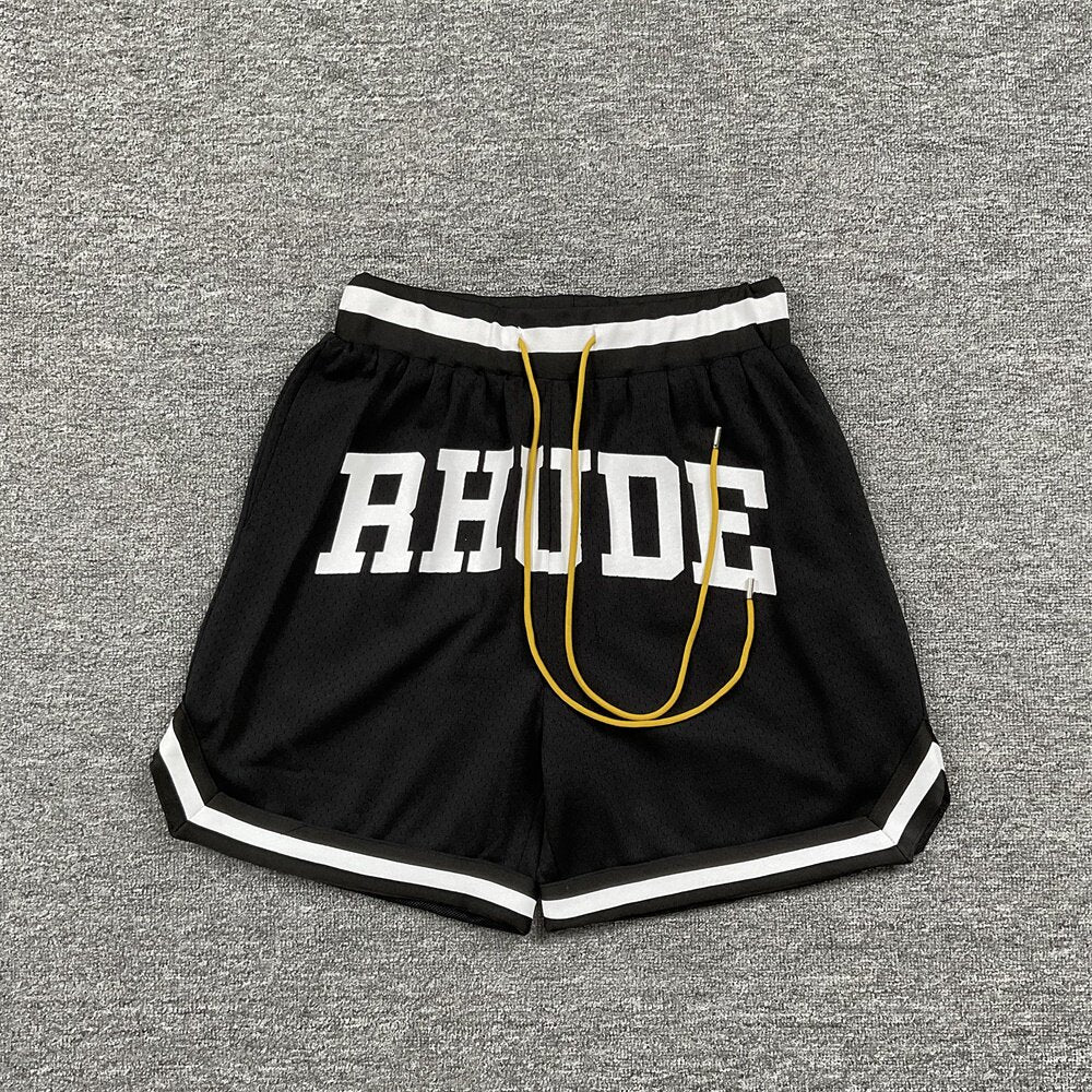 Rhude Printed basketball pants, casual shorts