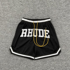 Rhude Printed basketball pants, casual shorts