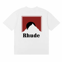 Rhude Marlboro Classic Red Sunset Print Cotton T-Shirt