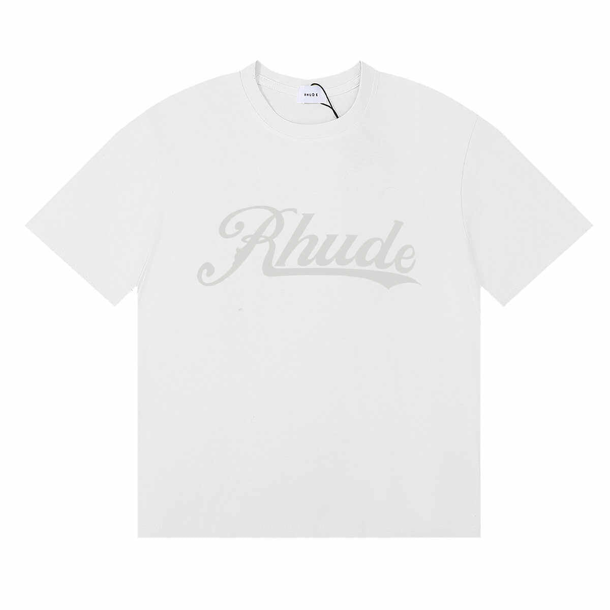 Rhude Sketch Logo Printed Comfortable Loose-Lined Couple T-shirt