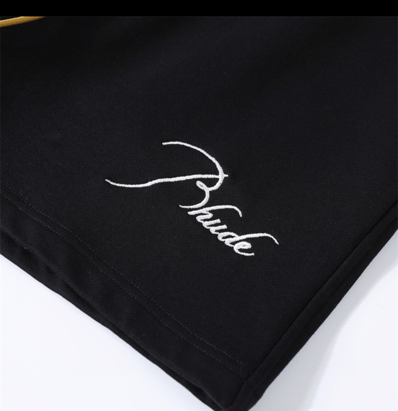 Rhude Embroidered letter drawstring shorts