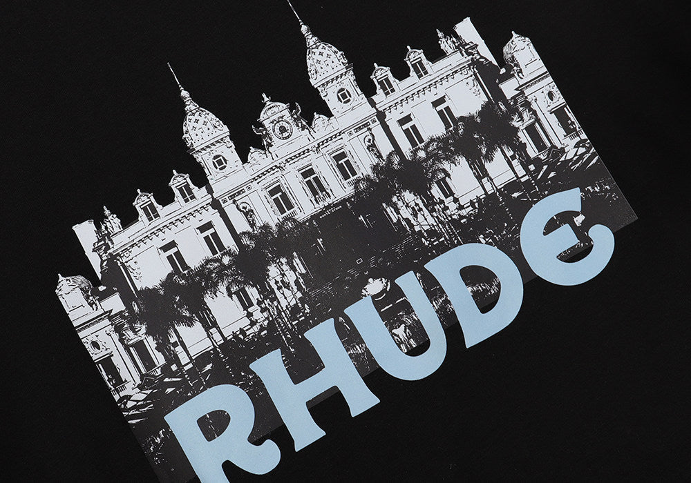 Rhude Casino High-Definition Castle Print T-Shirt