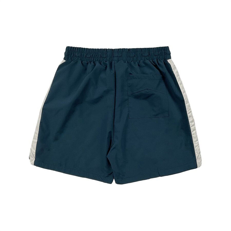 Rhude Contrasting color patchwork drawstring short pants