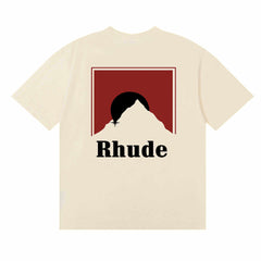 Rhude Marlboro Classic Red Sunset Print Cotton T-Shirt