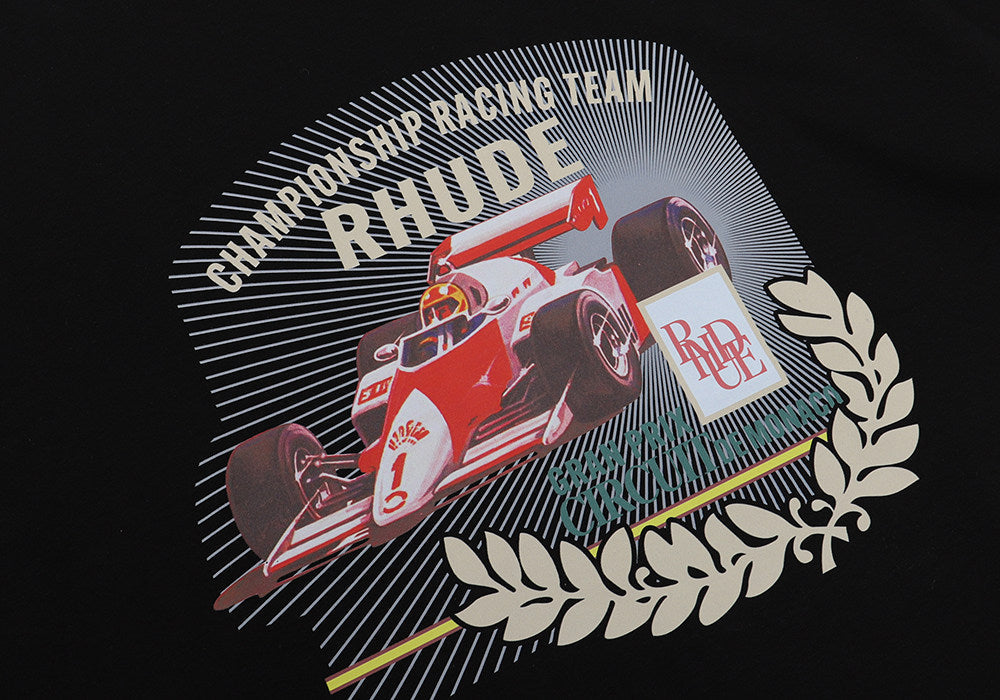 RHUDE F1 Grand Prix Circuit de Monaco Print T-Shirt