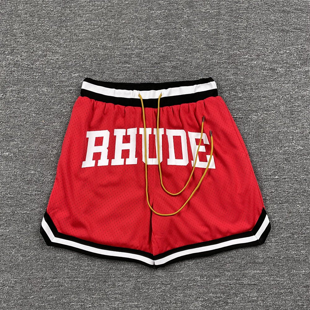 Rhude Printed basketball pants, casual shorts