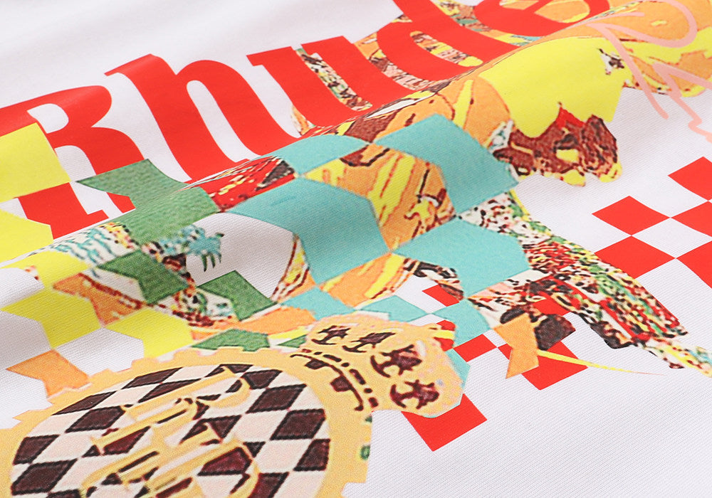 Rhude HUDE pattern printed T-shirt