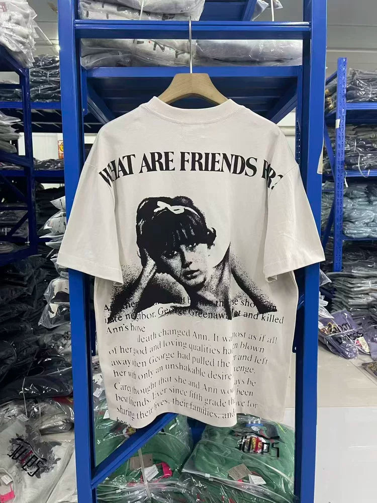 ERD's melancholicCement White Portrait Printed T-Shirt