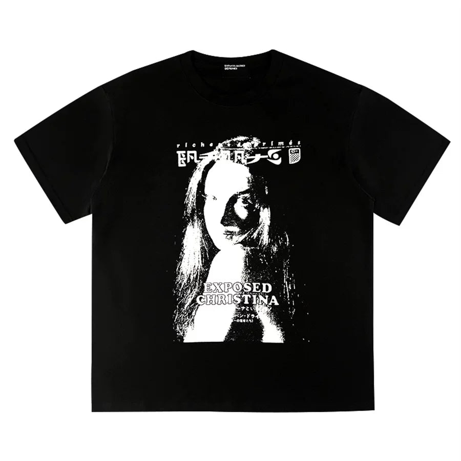 ERD Vintage Oversized Cartoon Graphic Tee Shirt