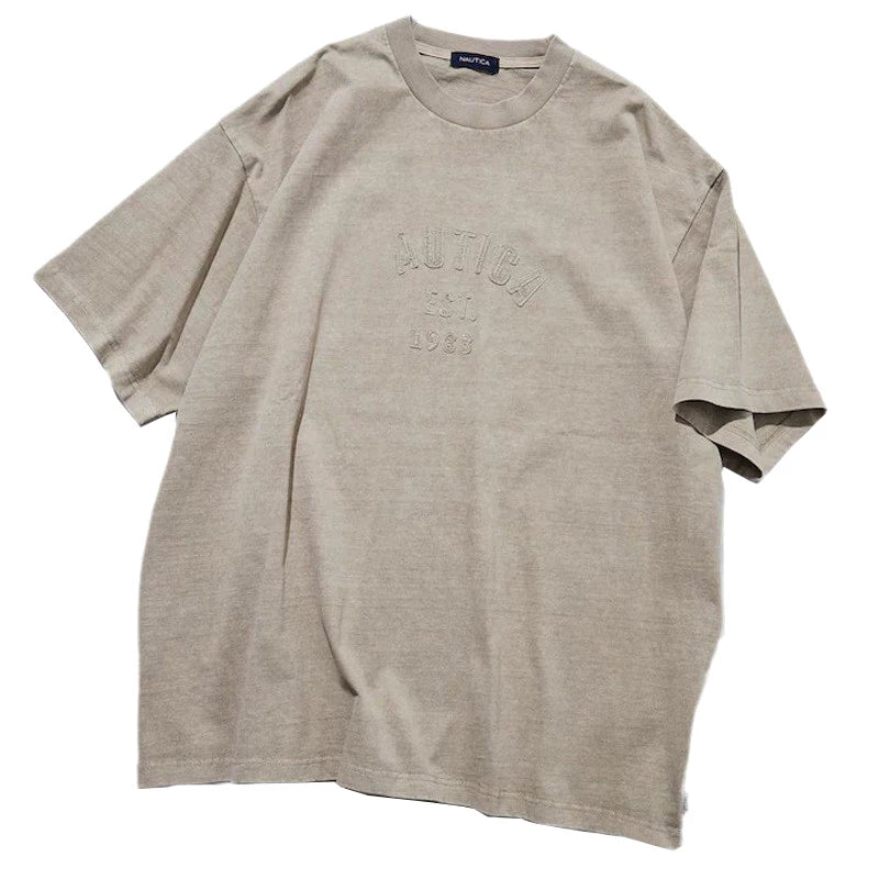 Nautica Style Vintage Wash Heavyweight Embroidery Tee