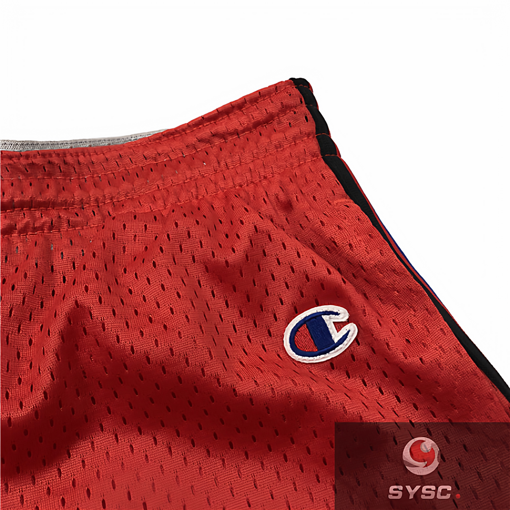 Champion Style Minimalist Small Logo Mesh Sports Shorts