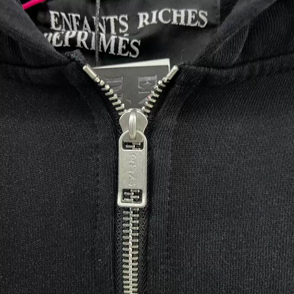 ERD Vintage Portrait Graphic Loose Zip Up Hoodie