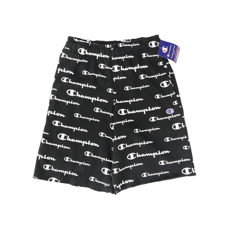 Champion Style Script Logo All Over Print Shorts