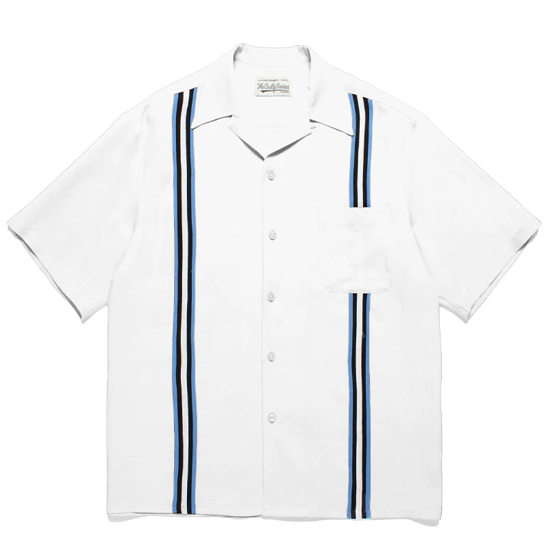 WACKO MARIA Check Stripe Rayon Hawaiian Shirt