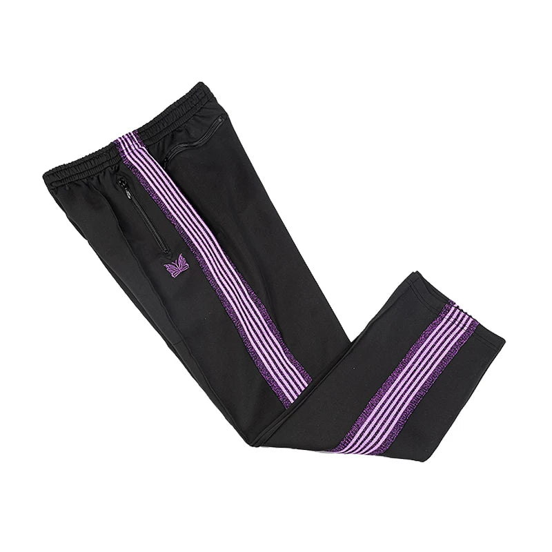 Needles Inspired Butterfly Embroidery Striped Straight Track Pants