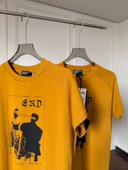 ERD Inspired Ginger Yellow Raglan Graphic Cotton Tee