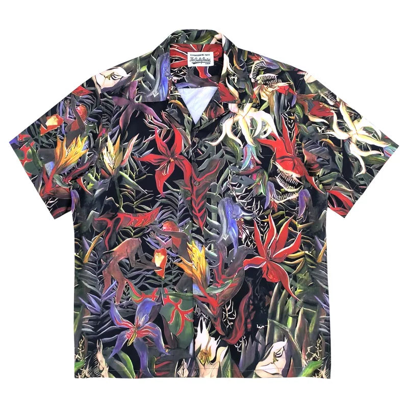 WACKO MARIA Style Vampire Horror Hawaiian Shirt
