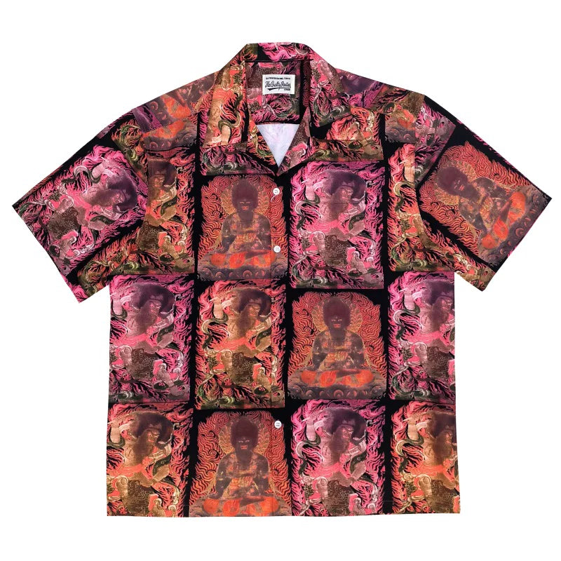 WACKO MARIA Style Vampire Horror Hawaiian Shirt