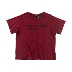 ERD melancholic Oversized Distressed Slogan Graphic Tee