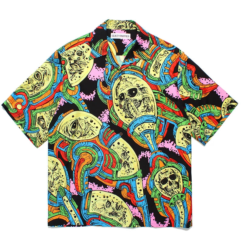 WACKO MARIA Palm Tree Sailing Boat Hawaiian Shirt
