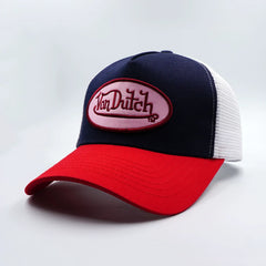 Von Dutch American Retro Contrast Patchwork Baseball Cap