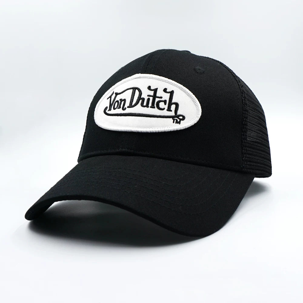 Von Dutch American Retro Contrast Patchwork Baseball Cap
