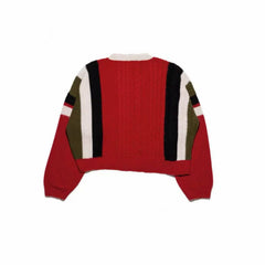 ERD's melancholic American Retro Contrast Stitching Sweater