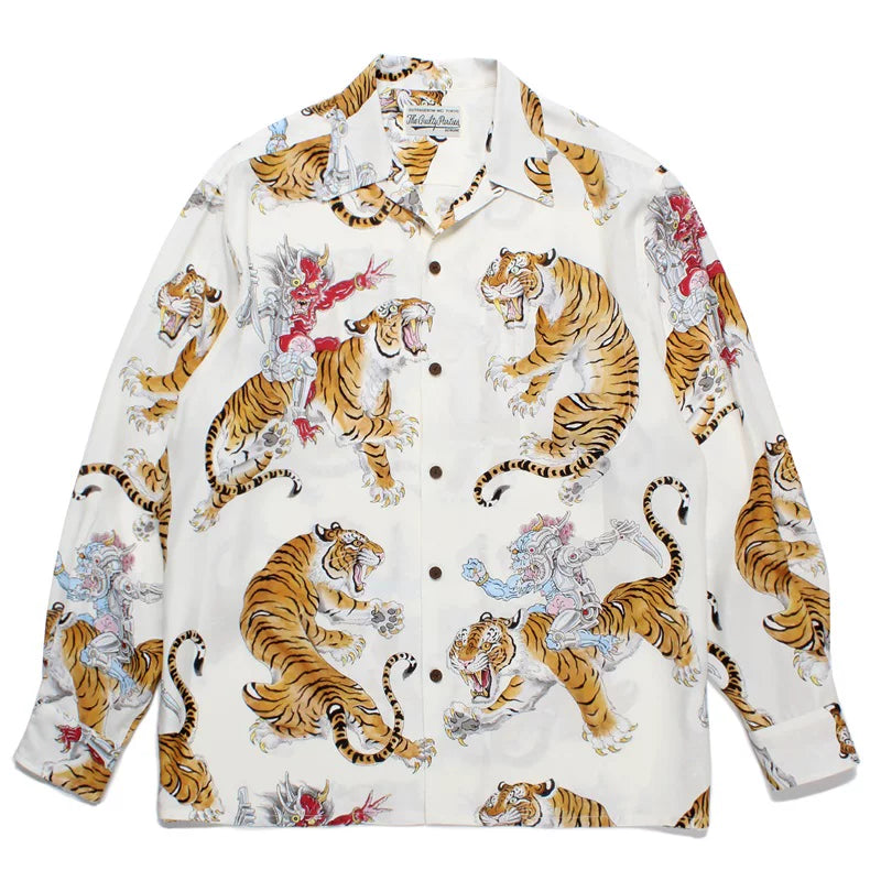 WACKO MARIA World Peace Long Sleeve Rayon Shirt