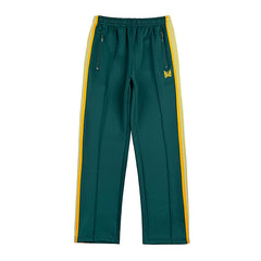 Needles Style Butterfly Embroidered Stripe Track Pants