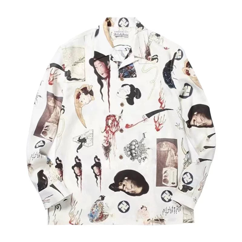 WACKO MARIA Tim Lehi Dragon Skull Long Shirt