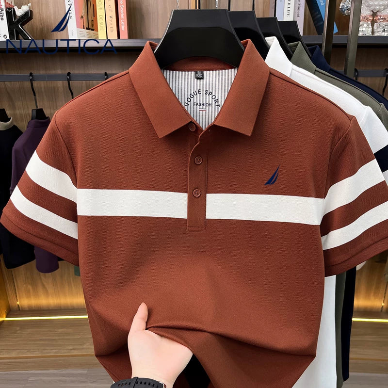 Nautica Techwear Polo Shirt Organic Cotton Active Tee