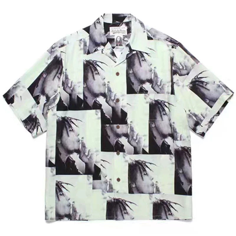 WACKO MARIA tyle Anime Cyberpunk Hawaiian Shirt
