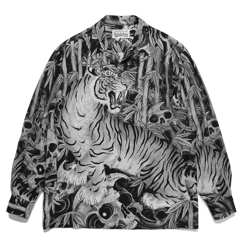 WACKO MARIA World Peace Long Sleeve Rayon Shirt
