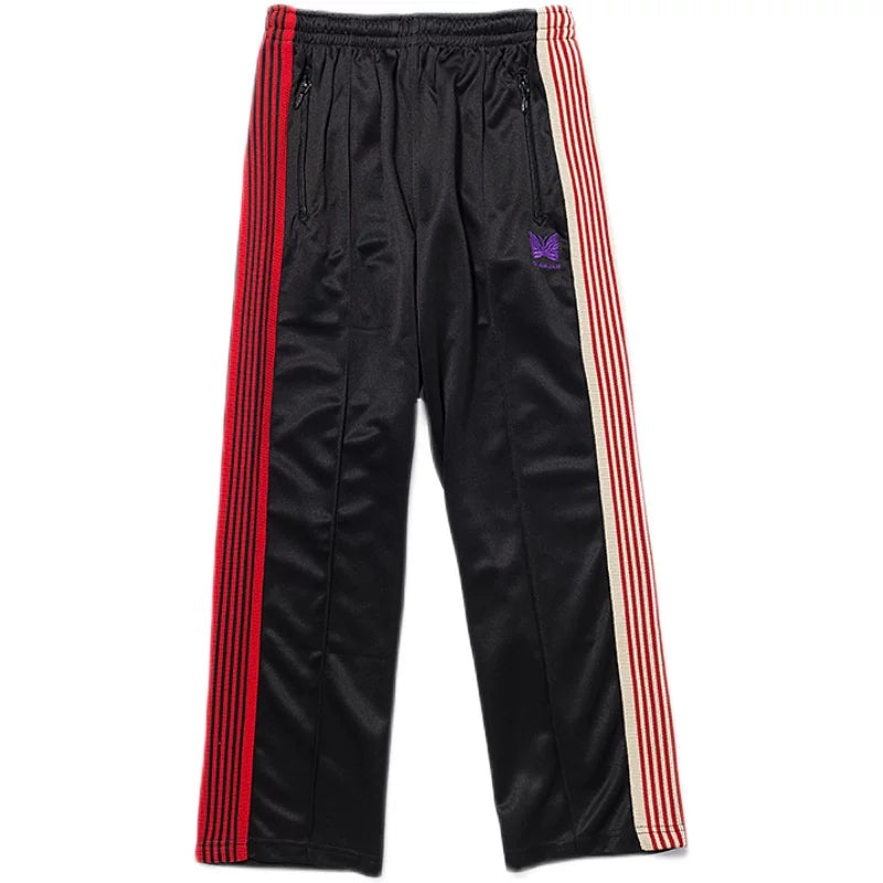 Needles Style Butterfly Embroidered Stripe Track Pants