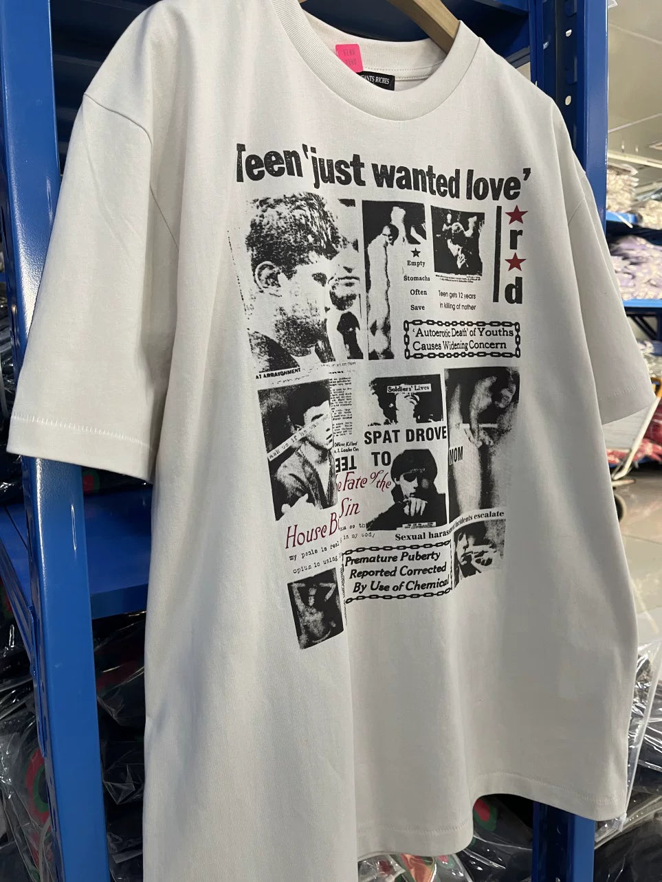 ERD's melancholic wealthy second-generationVintage Off White Double Sided T-Shirt